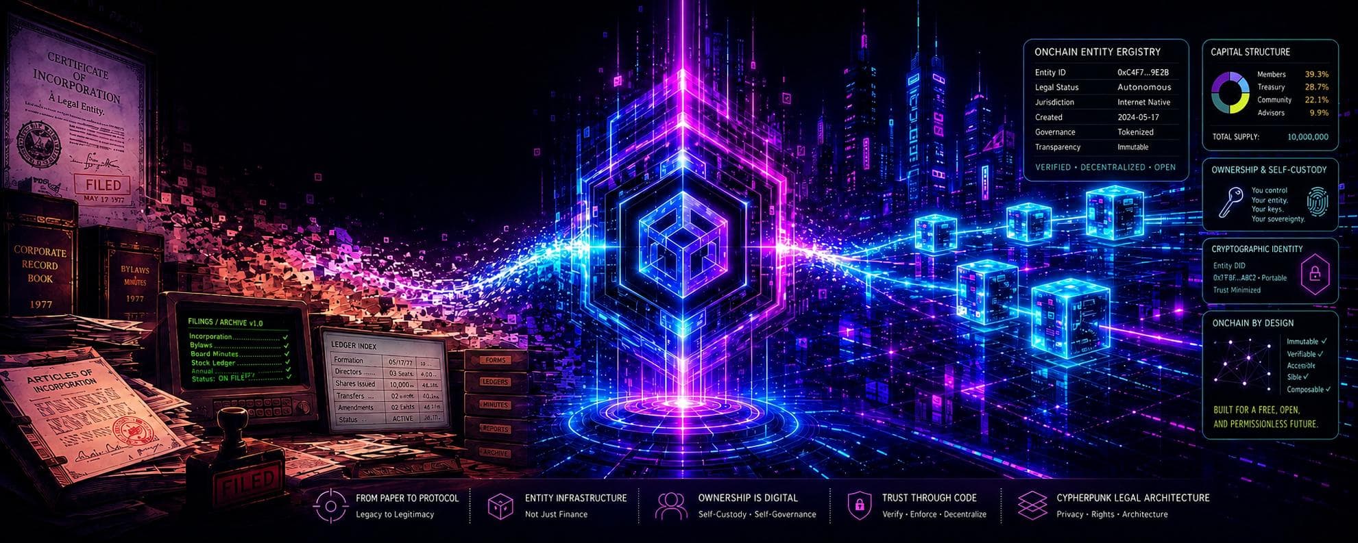 Why Putting Entities Onchain Is Cypherpunk